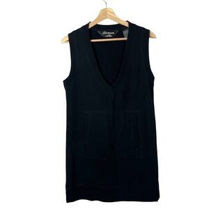 Norma Kamali Black Knit Pullover Sweatshirt Tunic Dress M